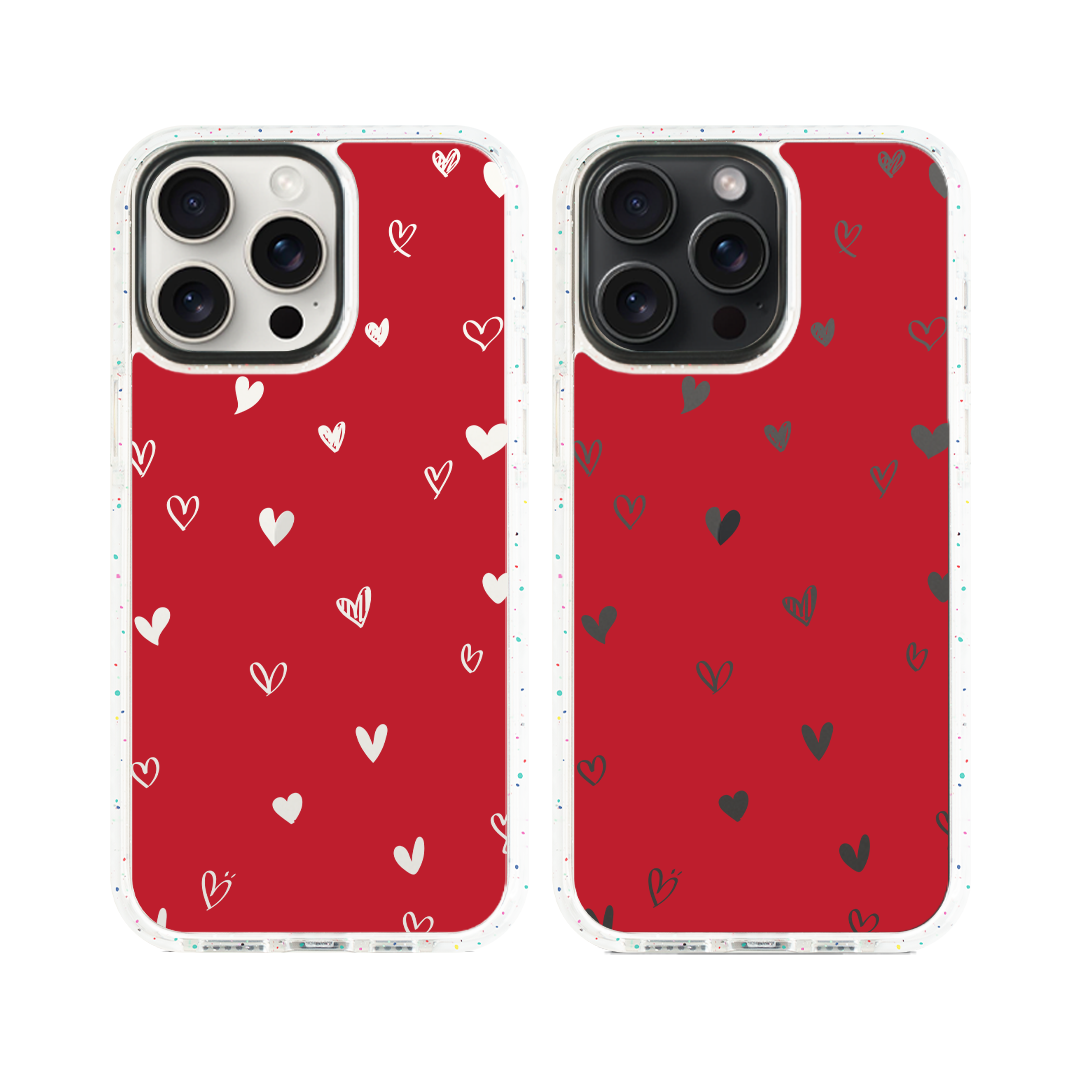 [Ready] Red Romance Montage Freckles Rubber Case Hybrid Crystal Case Samsung S24 Plus