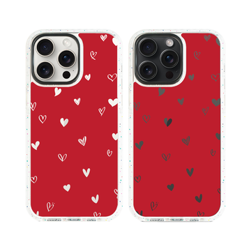 [Ready] Red Romance Montage Freckles Rubber Case Hybrid Crystal Case Samsung S24 Plus