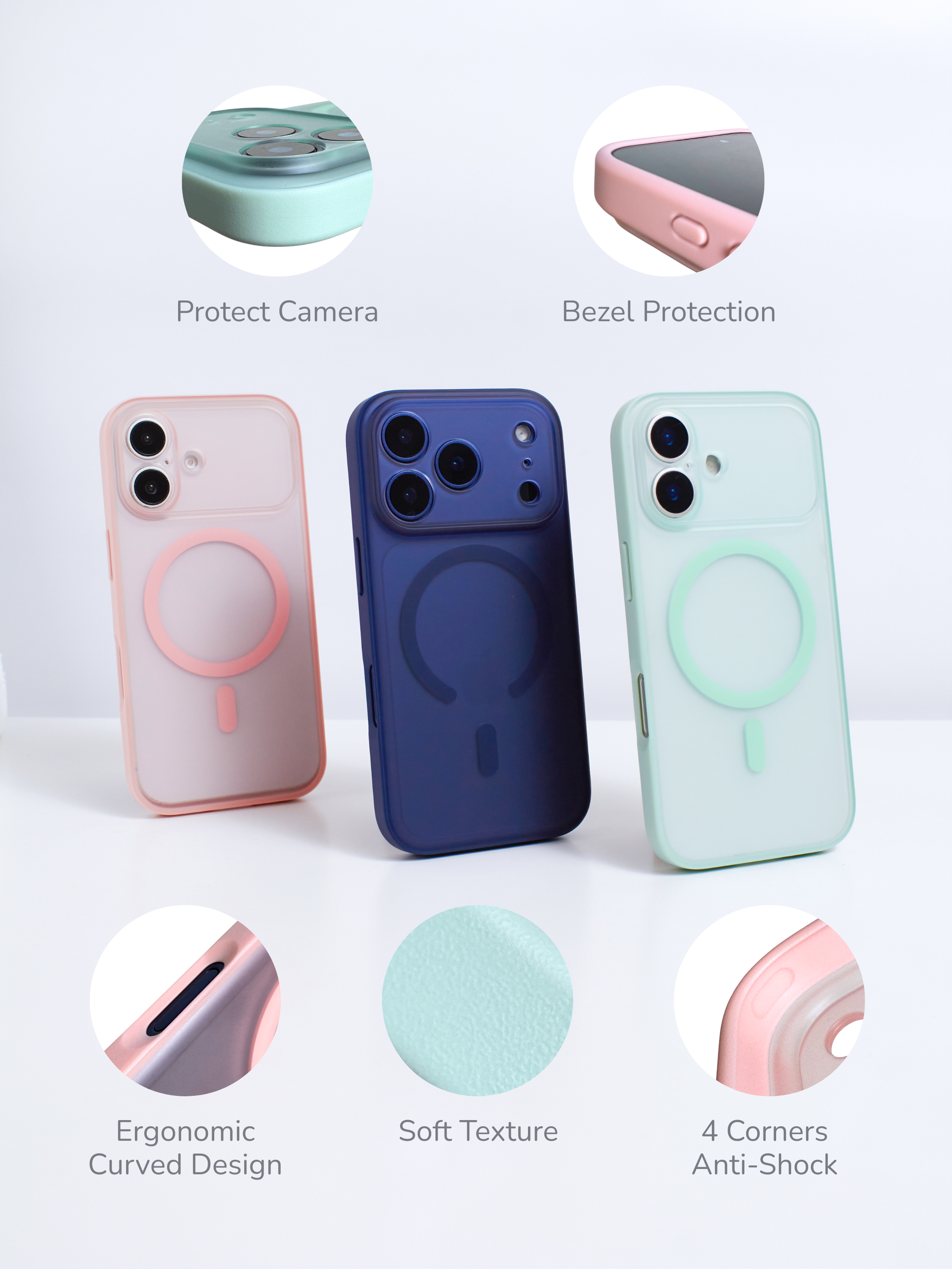 Hybrid Rubber Frosted Matte Case