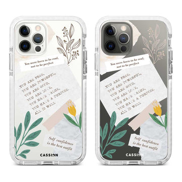 Self Confidence Is The Best Outfit Hybrid Crystal Case - iPhone 14