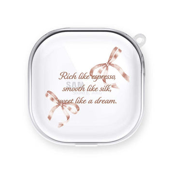 Silk & Sweet Airpods Samsung Buds Case Earbuds Liquid Crystal Case - Samsung Buds 2 or Pro or Live / Clear