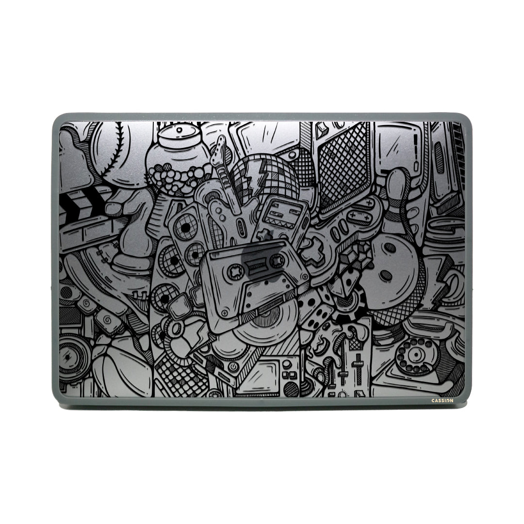 Sketch of Classic Instrument Macbook Case Case Macbook - Rubber Frosted Gray / Air 13.6 inch M2 M3 M4