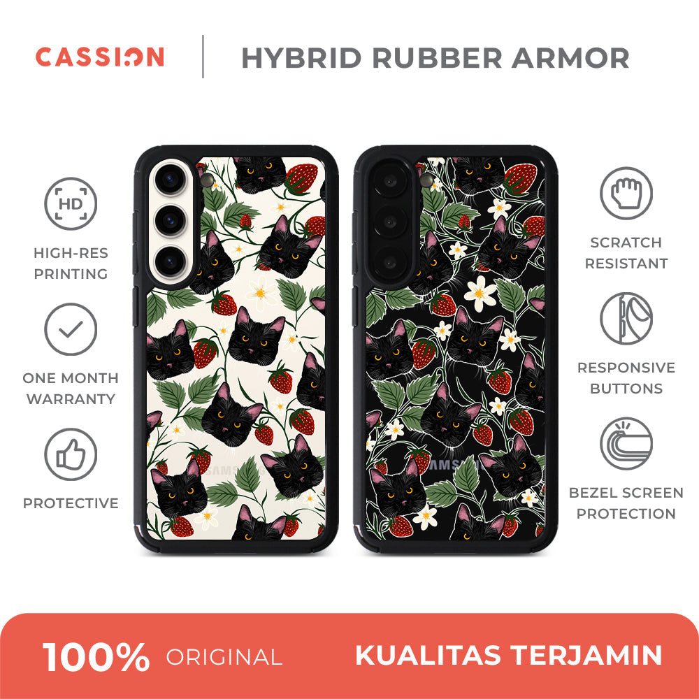 Strawberry Field - Transparant Hybrid Crystal Case - Samsung S26 Ultra