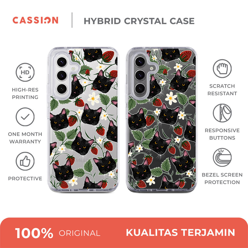 Strawberry Field - Transparant Hybrid Crystal Case - Samsung S26 Ultra