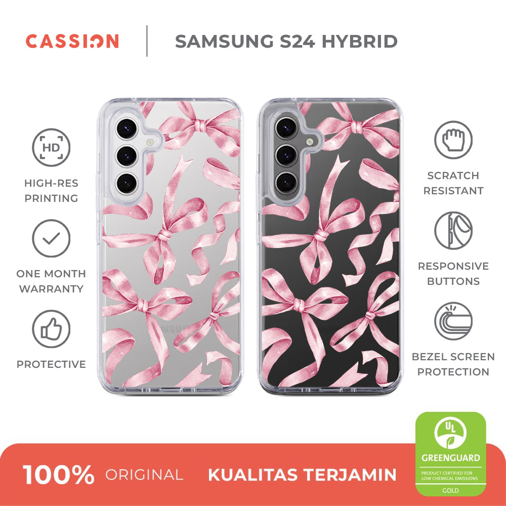 Tangled in Pink Hybrid Crystal Case - Samsung S24 Ultra