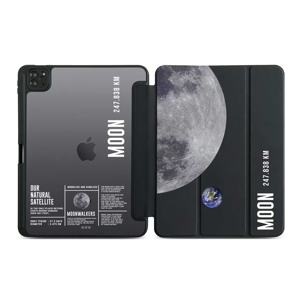 The Facts of The Moon For Ipad Case iPad Flip Cover Case - iPad Air 10.9in M1 11in M2 M3 / Black