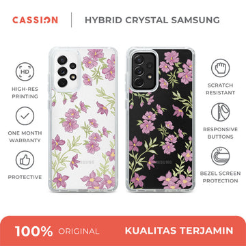 Violet Bloom Hybrid Crystal Case - Samsung A56