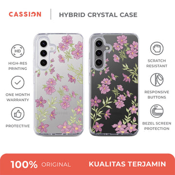 Violet Bloom Hybrid Crystal Case - Samsung S25