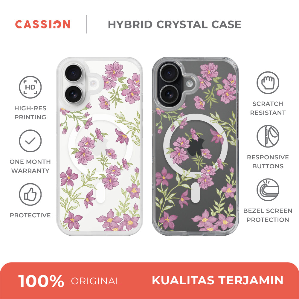 Violet Bloom Hybrid Crystal Magsafe - iPhone 16 Pro Max / v2