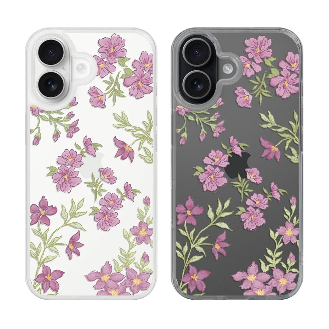 Violet Bloom Hybrid Crystal Case - iPhone 17