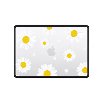 White Daisies Flower Macbook Case