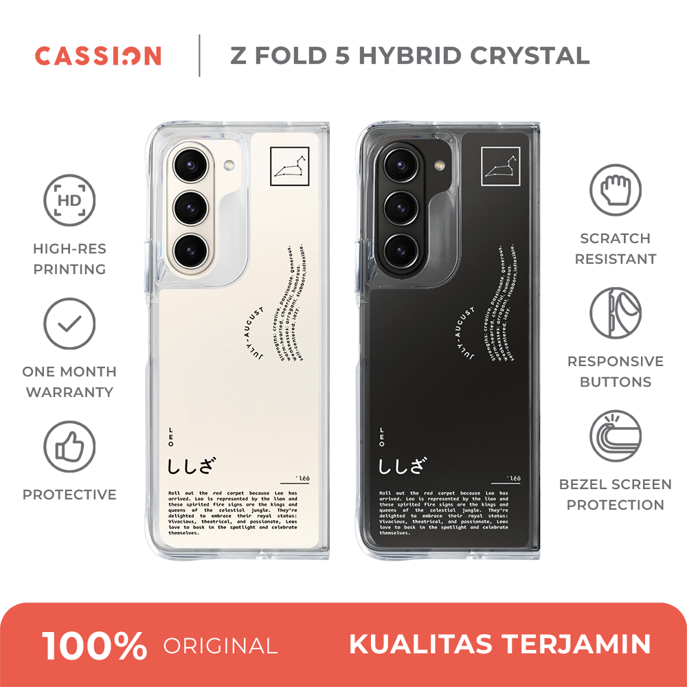 Zodiac Personality - Leo Hybrid Crystal Case - Samsung Z Fold 5