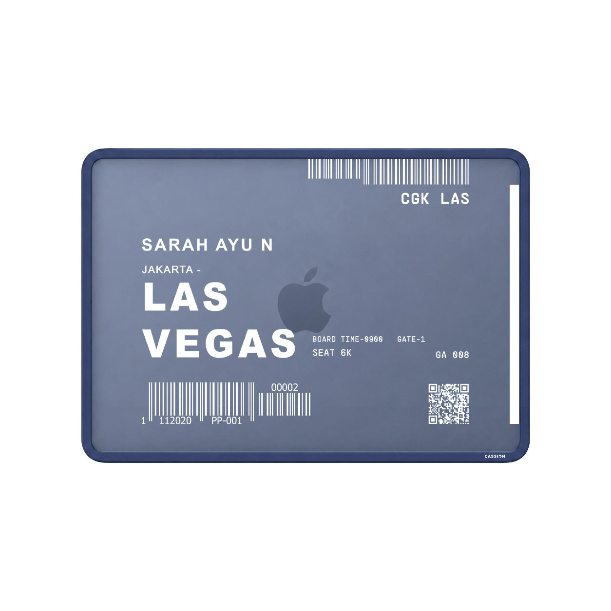 Custom Boarding Pass Macbook Case