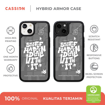 Alphac - Deal With It iPhone Defender 1.0 Case Defender v1 - iPhone 15 / Black / NonMag