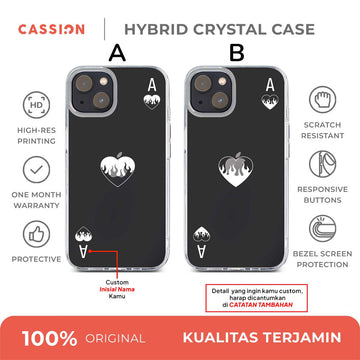 Flaming Heart Card - Custom - Kiri Hybrid Crystal Case - iPhone 11