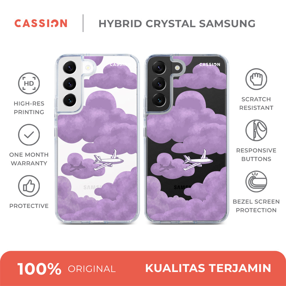 Fly To The Cotton Candy Sky Hybrid Rubber Case V3 - Samsung S23 Ultra / Black