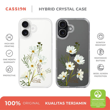Daisy Flowers Hybrid Crystal Case - iPhone 17