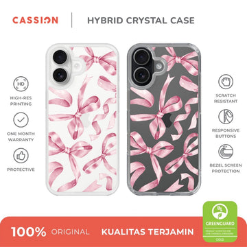 Tangled in Pink Hybrid Crystal Case - iPhone 16 Pro