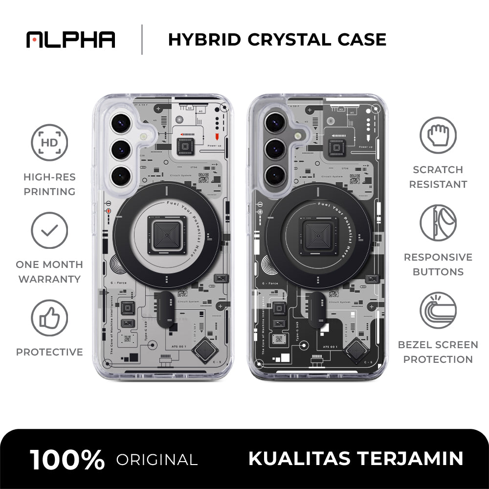 Internal Circuit Magsafe Case Hybrid Crystal Magsafe - Samsung S23 / v2