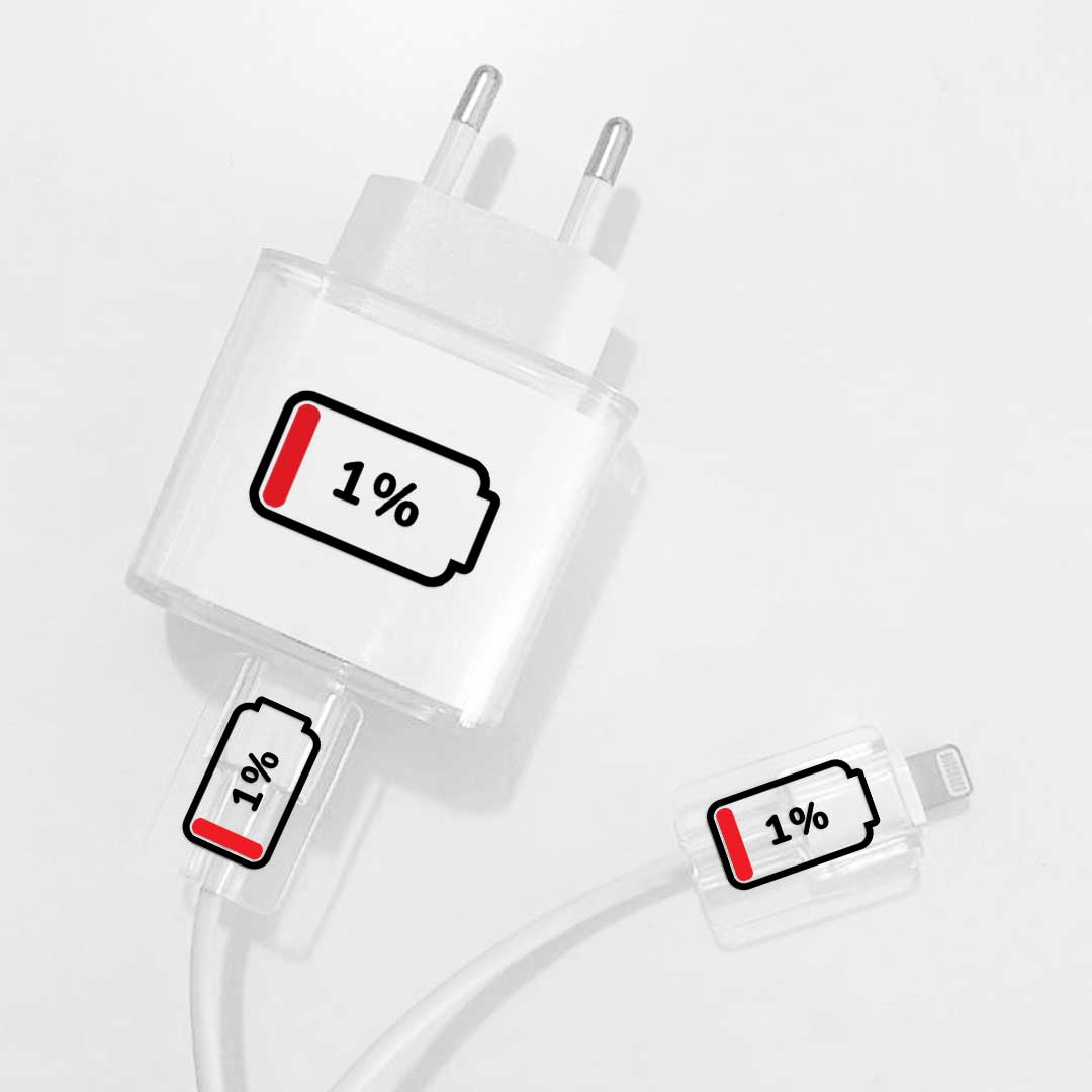 1 Percent Charger Case & Cable Protector iPhone Charger Case Kit 18W 20W - Cable Protector