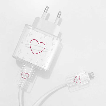 Lovely Space Charger Case & Cable Protector iPhone Charger Case Kit 18W 20W - Charger Case