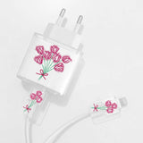 Pink Bouquet Charger Case & Cable Protector