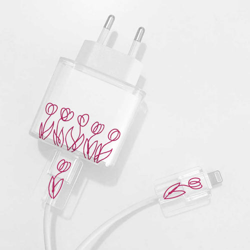 Romantic Tulip Charger Case & Cable Protector