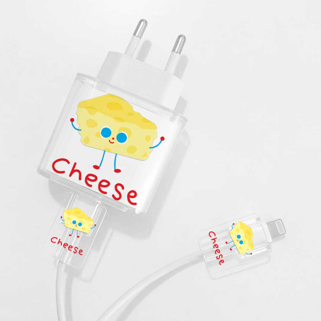Smiley Cheese Charger Case & Cable Protector