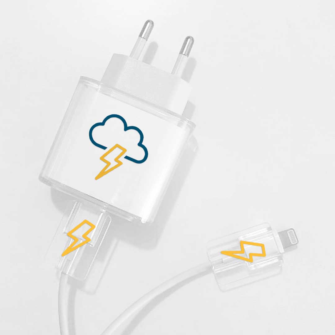 Thunder Cloud Charger Case & Cable Protector iPhone Charger Case Kit 18W 20W - Charger Case