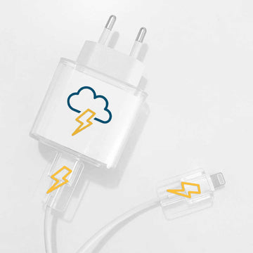 Thunder Cloud Charger Case & Cable Protector iPhone Charger Case Kit 18W 20W - Charger Case