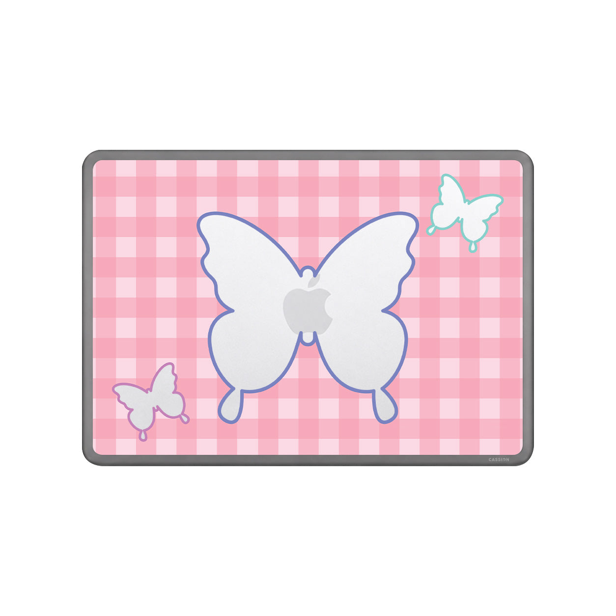 Tartan And Butterflies Macbook Case