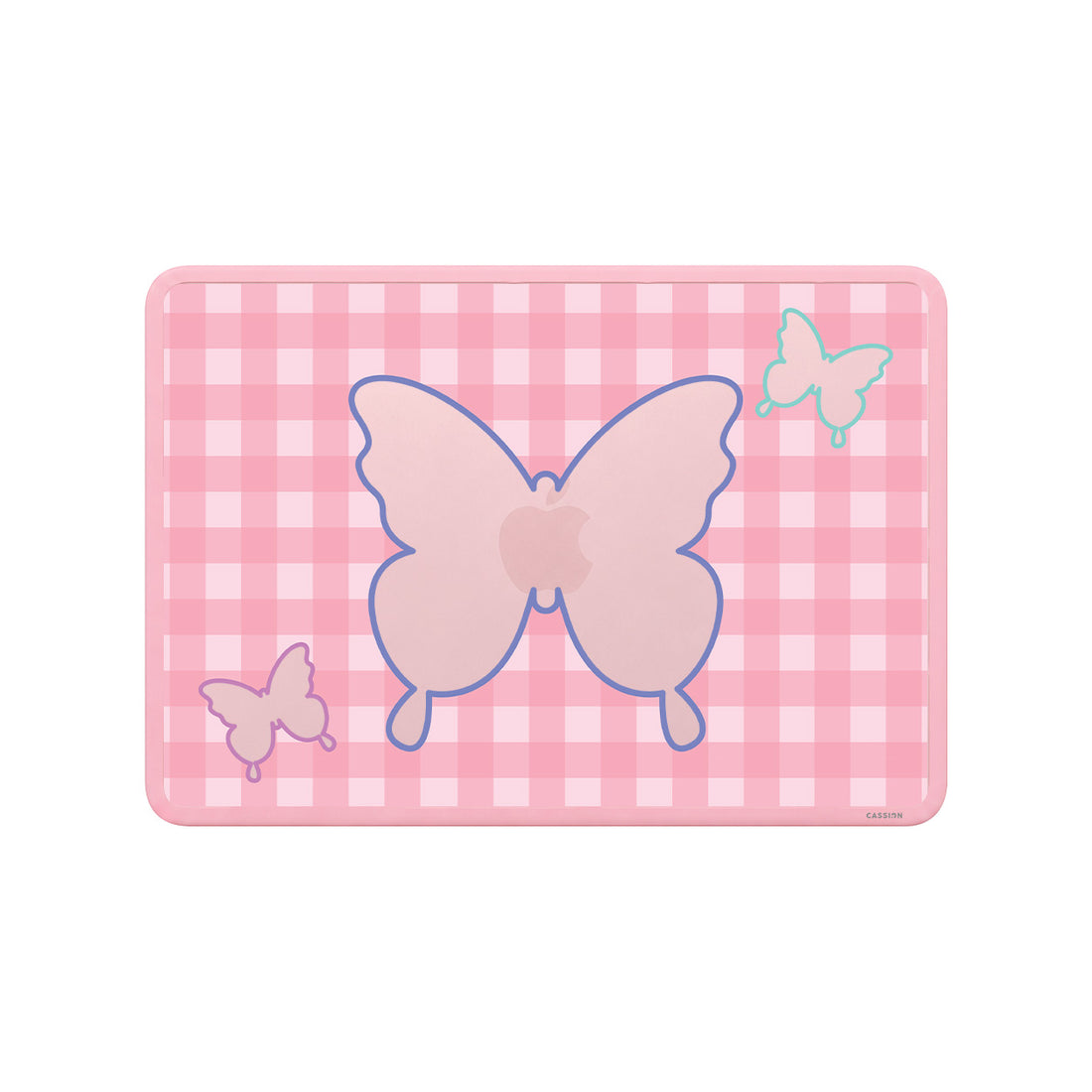 Tartan And Butterflies Macbook Case