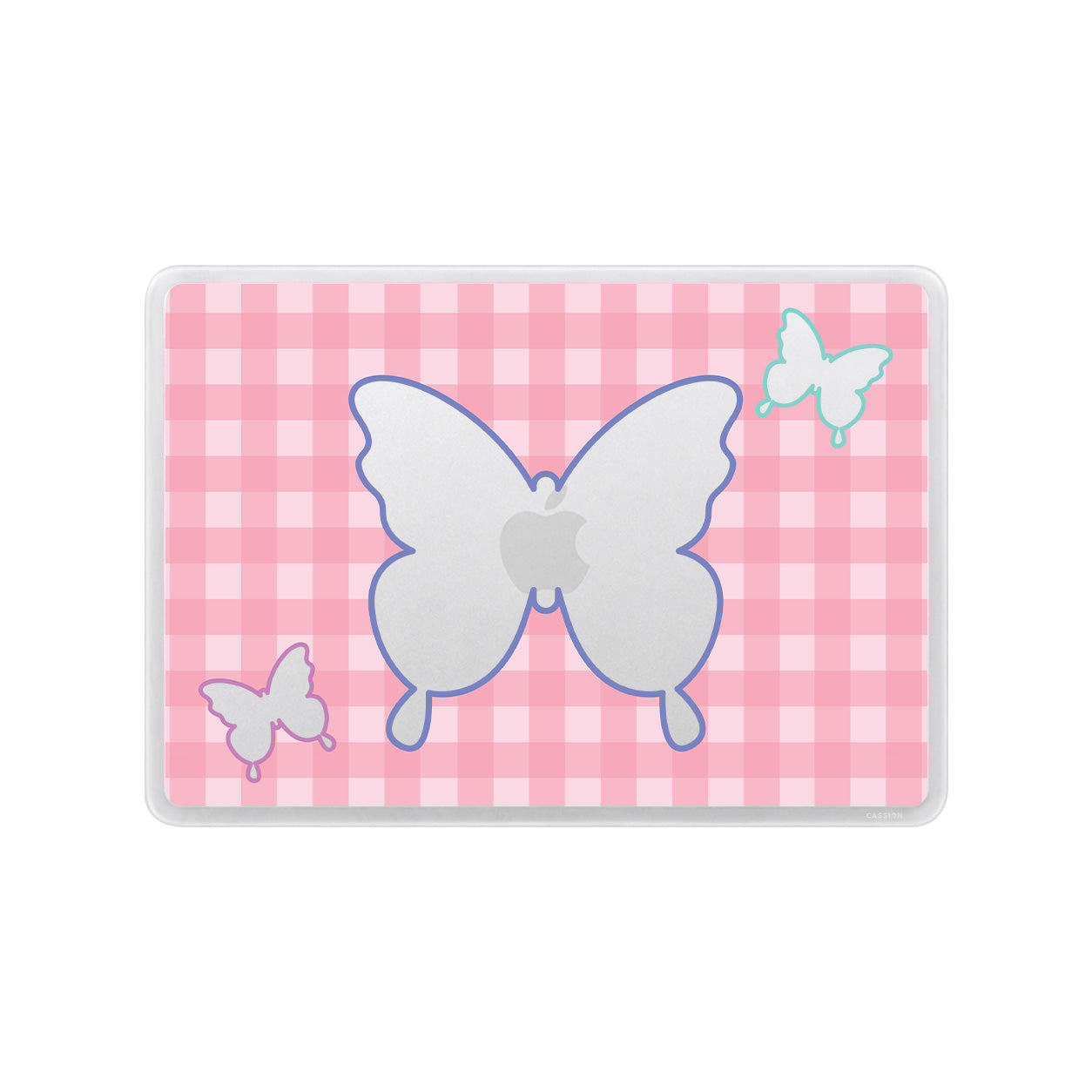 Tartan And Butterflies Macbook Case