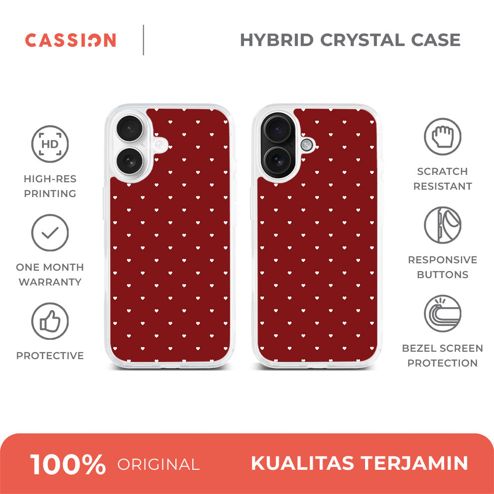 Polkadot - Red Hybrid Crystal Case - iPhone 16