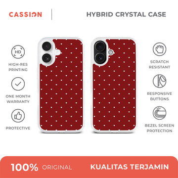 Polkadot - Red Hybrid Crystal Case - iPhone 16