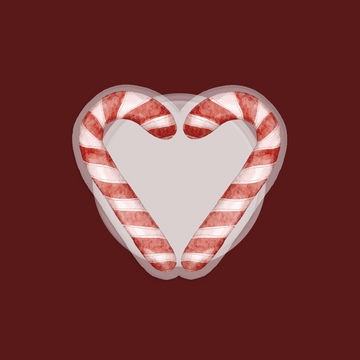 Candy Cane Heart Popup Stand Acrylic Magnetic Pop Up Stand - Clear