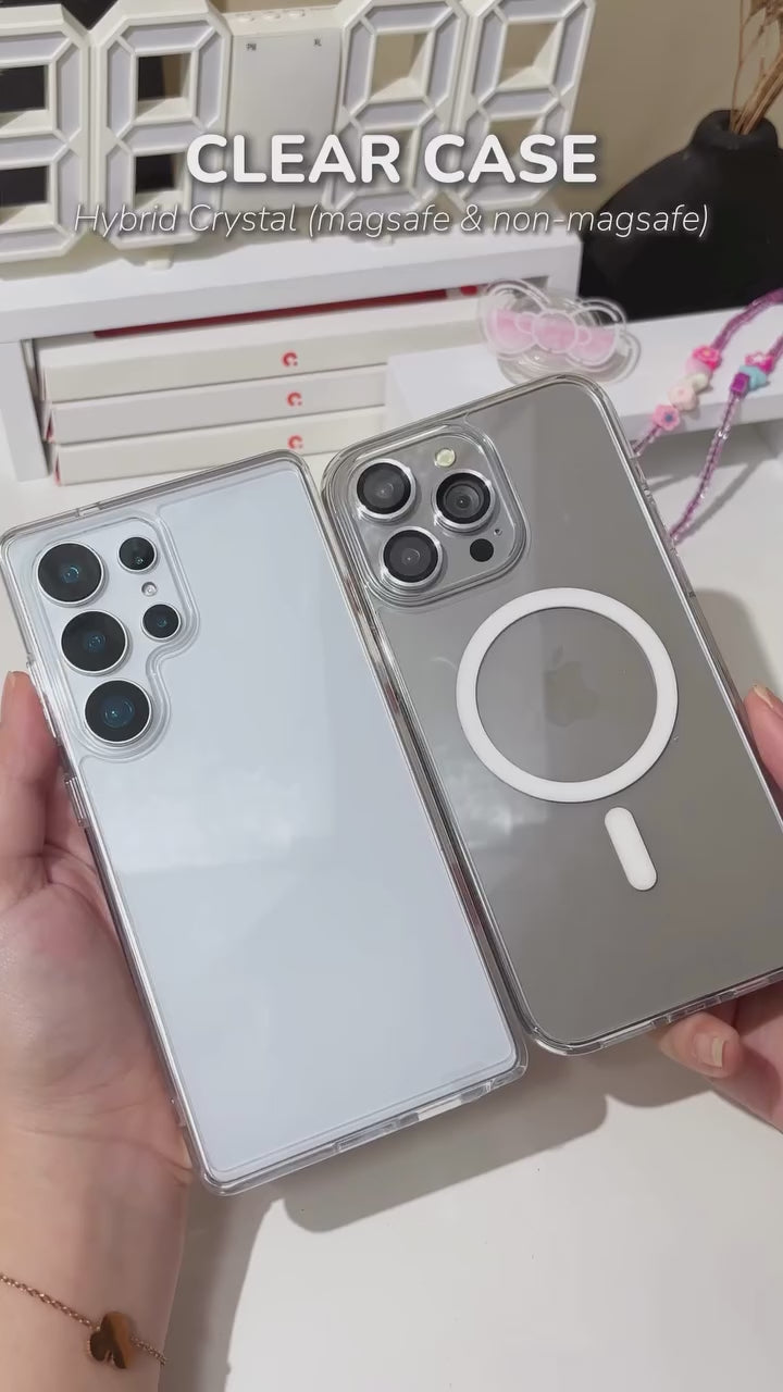 Hybrid Crystal Case for iPhone & Samsung