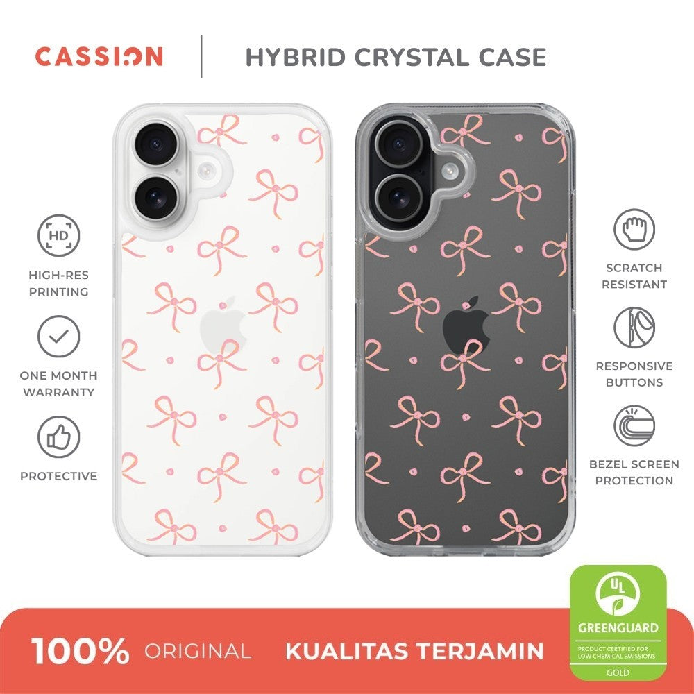 Pretty Peachy Hybrid Crystal Case - iPhone 16 Pro