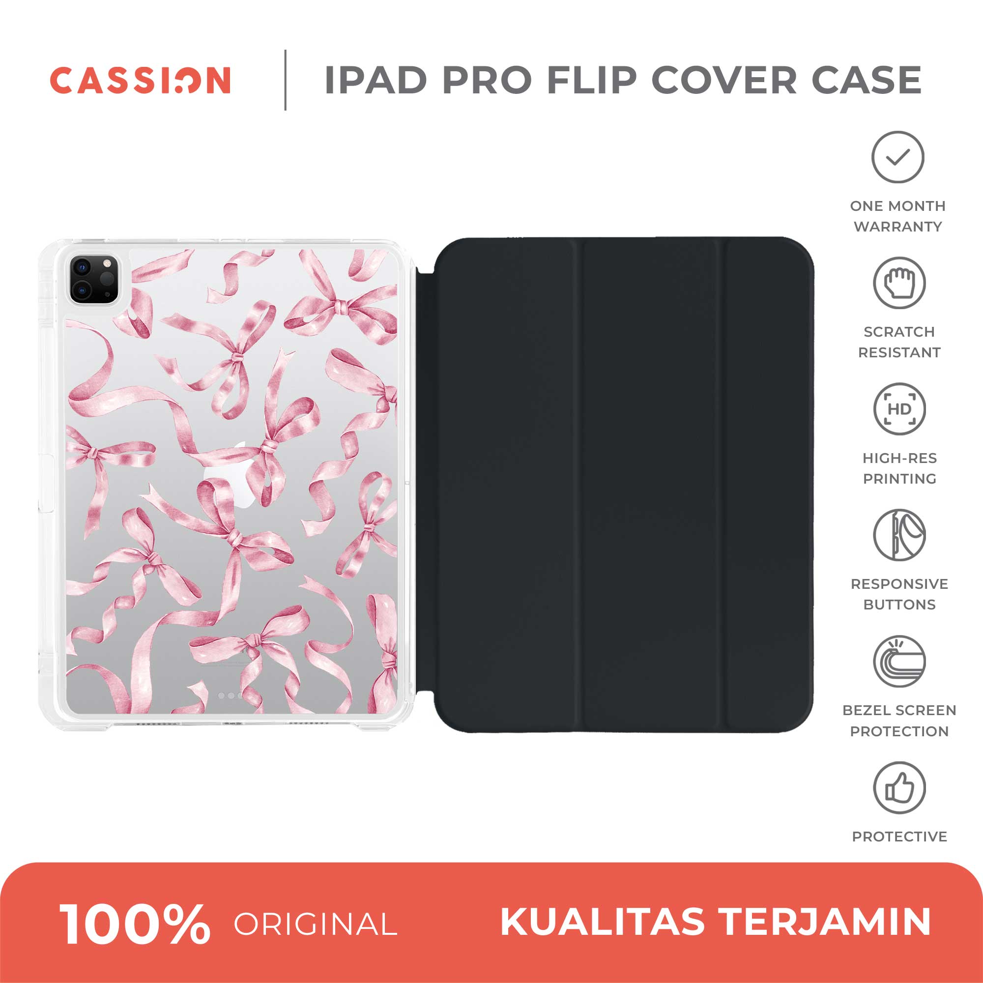 Twisted Pink Ipad Case iPad Flip Cover Case - iPad 10 10.9 inch / Black
