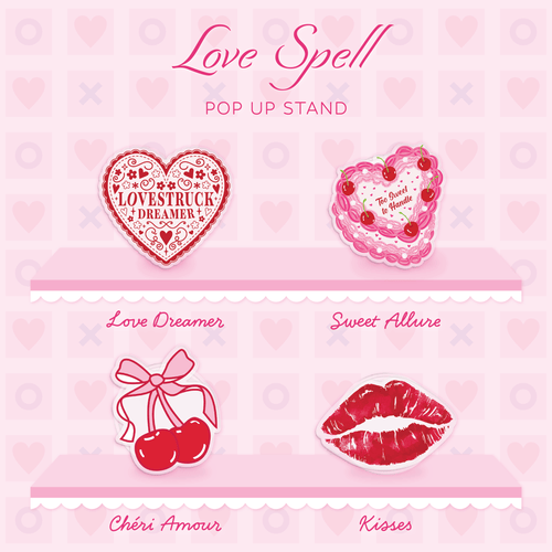 Love Spell Valentine Popup Stand Acrylic