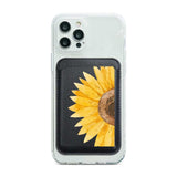 A Half Of Sunflower Magnetic Wallet Pocket