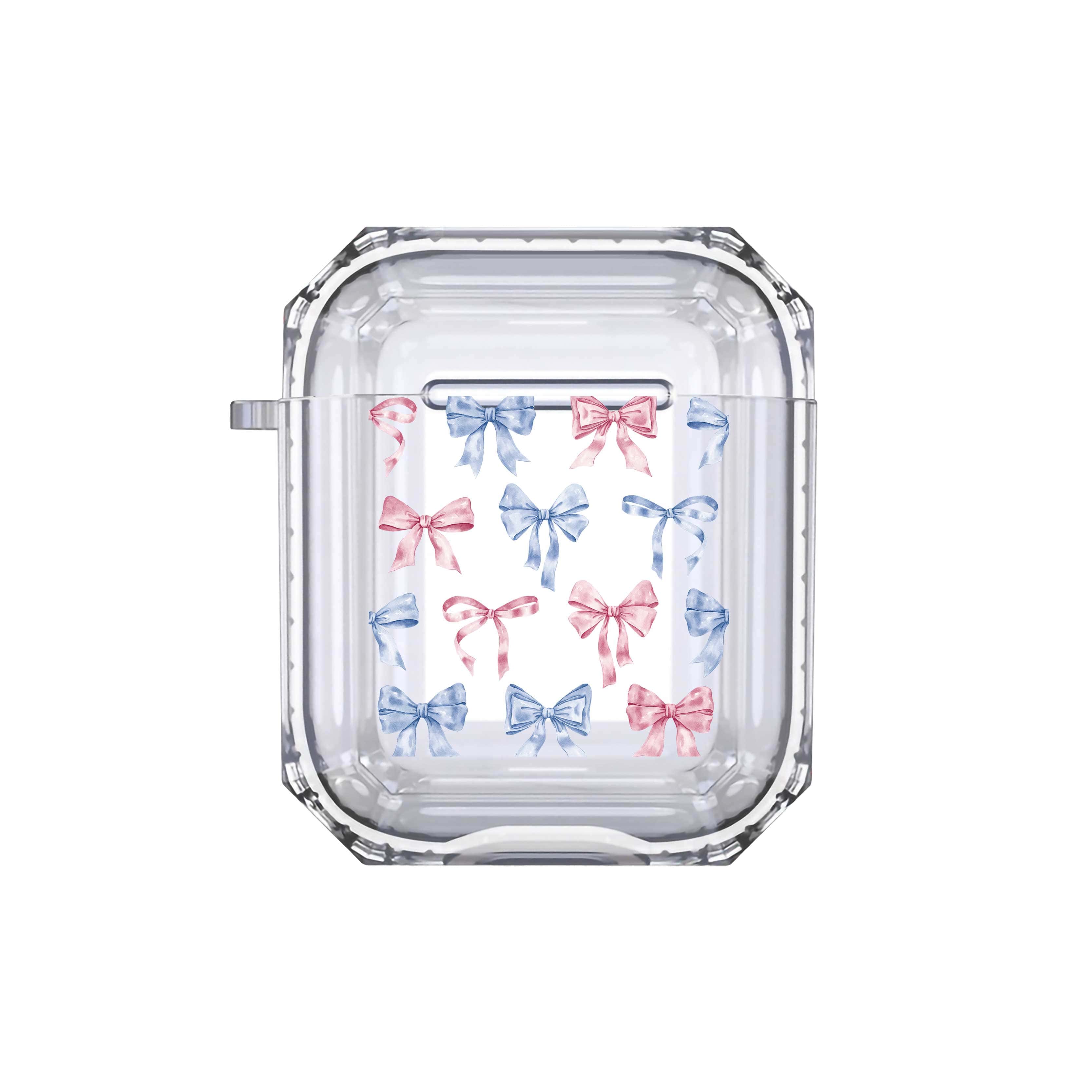 Blue Pink Ribbons Airpods Or Earbuds Case