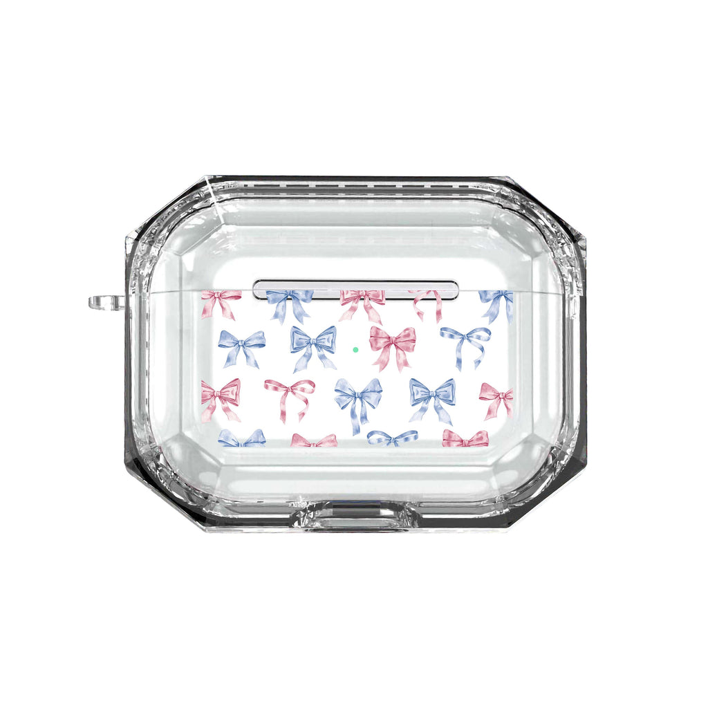 Blue Pink Ribbons Airpods Or Earbuds Case