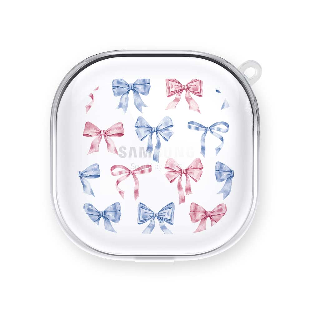 Blue Pink Ribbons Airpods Or Earbuds Case