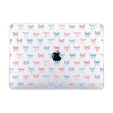 Blue Pink Ribbons Macbook Case