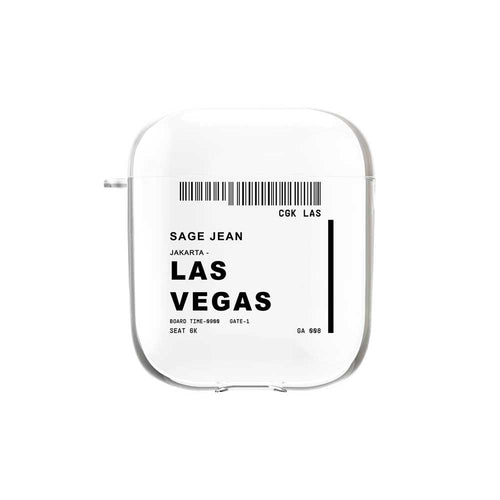 Personal Boarding Pass Airpods or Earbuds Case (Custom)