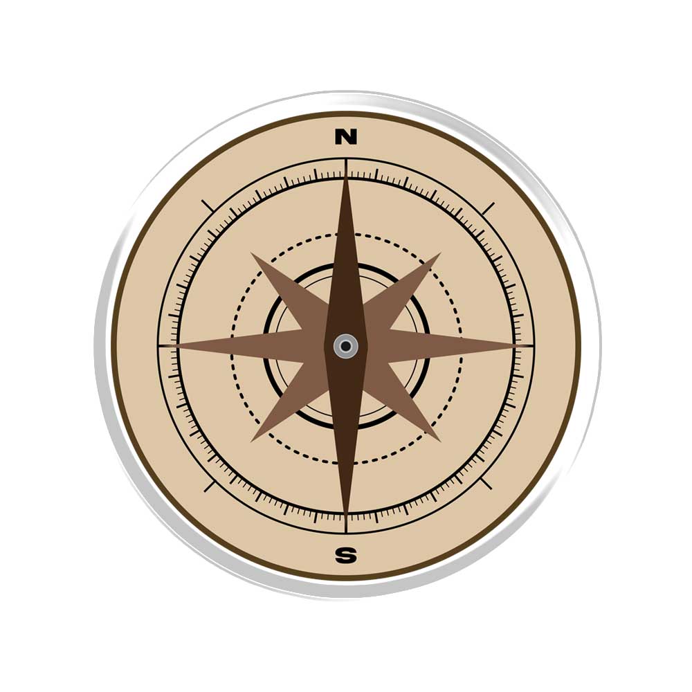 Compass Acrylic Popup Stand