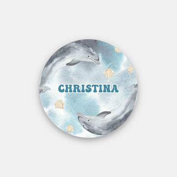 Custom Your Name Between Dolphins