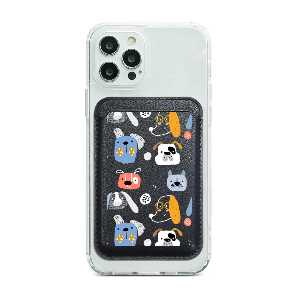 Doggos Pattern Magnetic Pocket Wallet