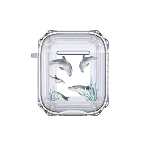 Dolphins Dive Into The Sea Airpods Or Earbuds Case